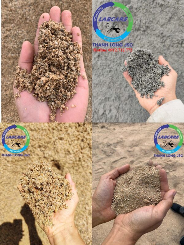 Cát đồi đã qua hệ thống máy rửa cát đồi ra 2 loại cát